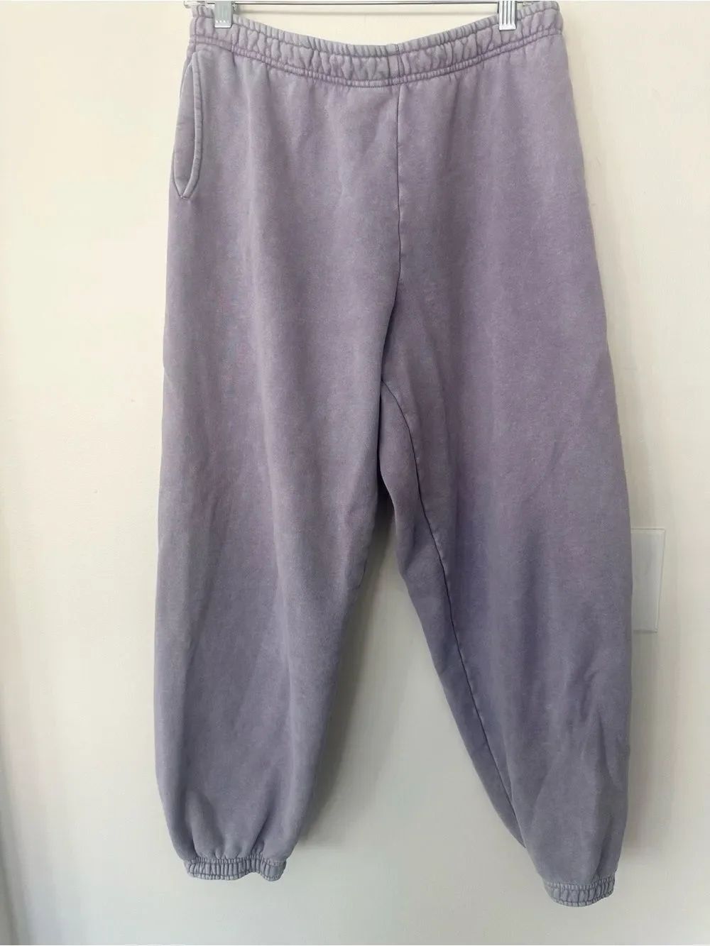 Aritzia TNA Cozy Fleece Lavender Jogging Pants M
